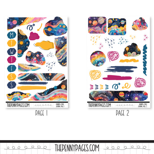 Journaling pages - Rainbow Space