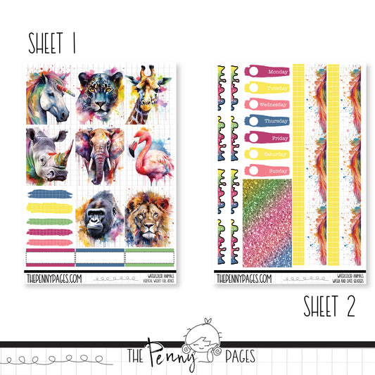 Watercolor Animals - Standard Vertical