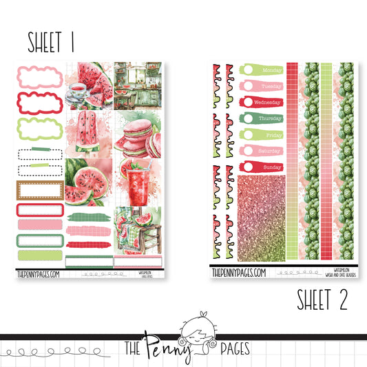 Watermelon - B6 vertical weekly kit