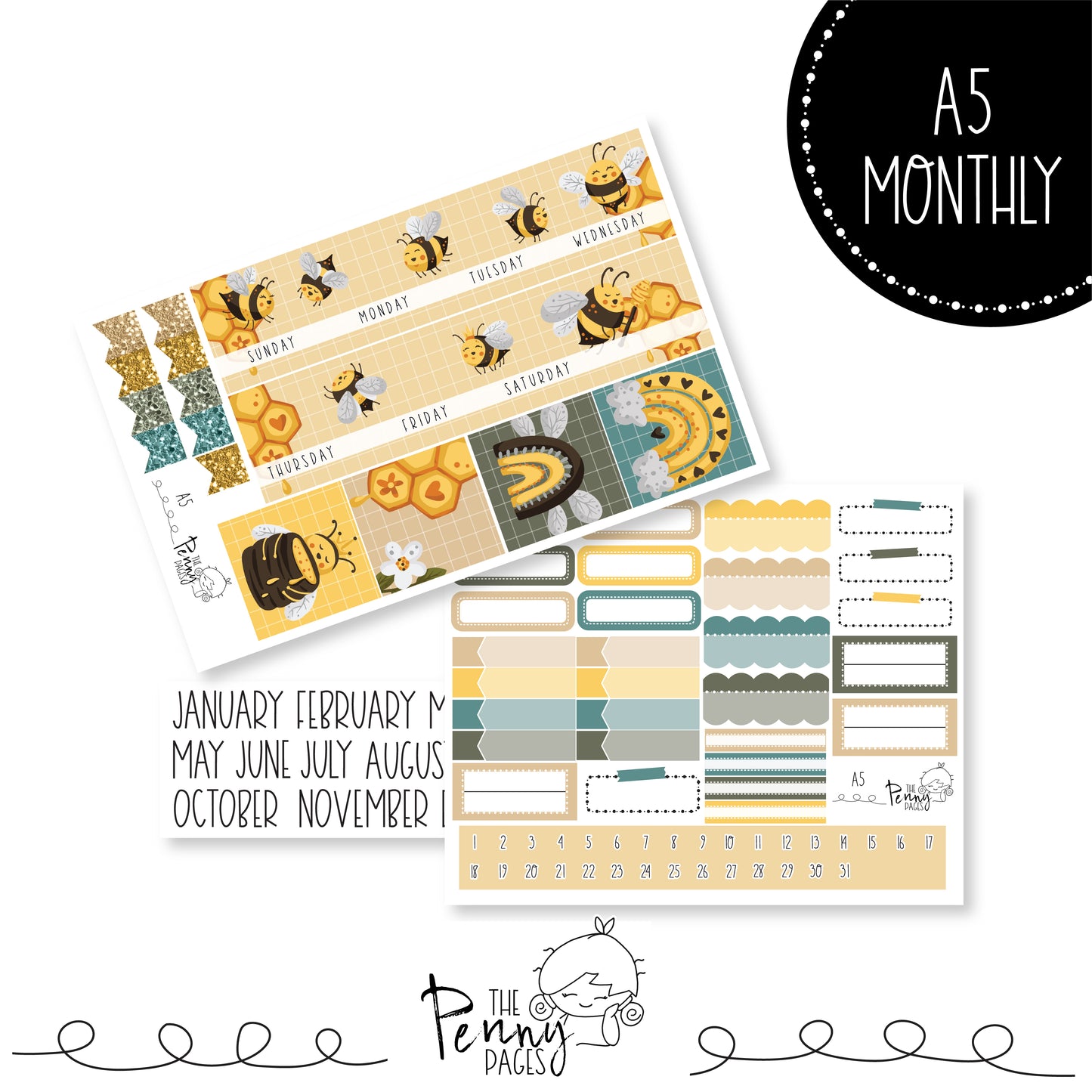 Various Size Monthly kit - Busy Bees!