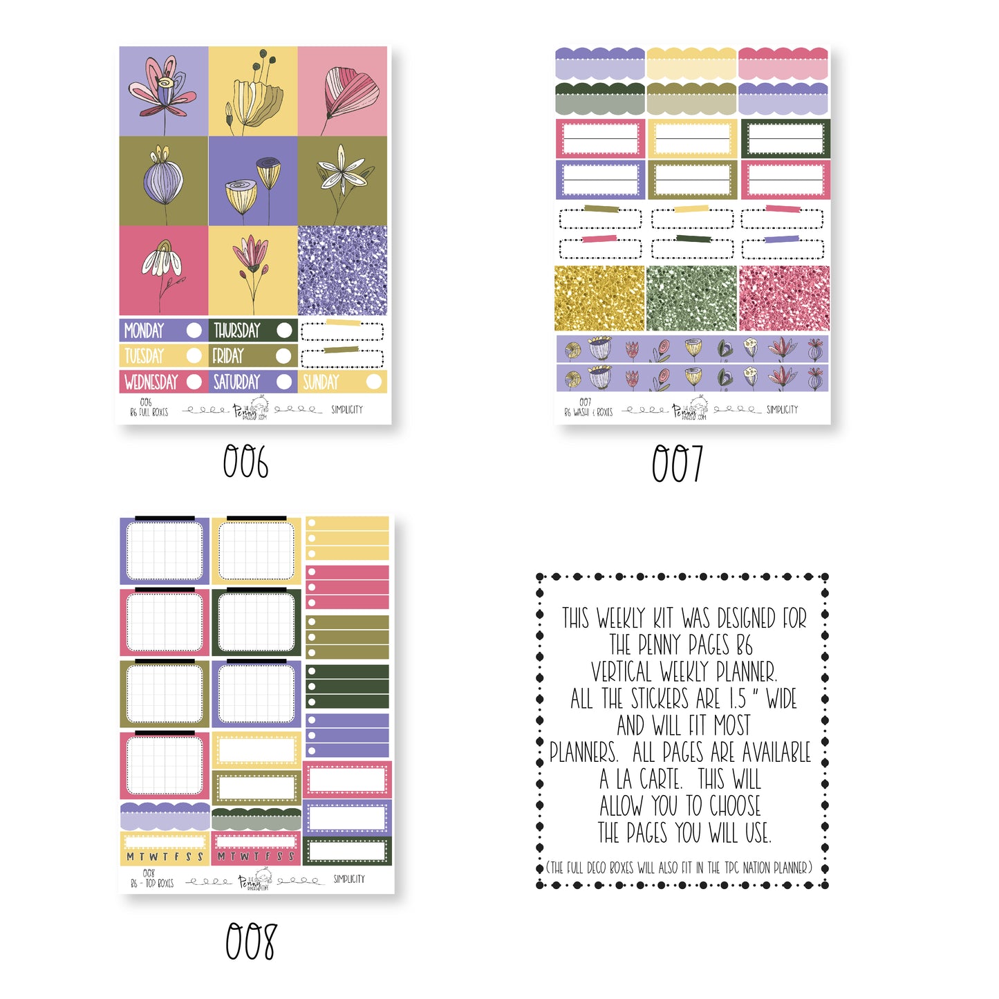 B6 weekly kit - Simplicity