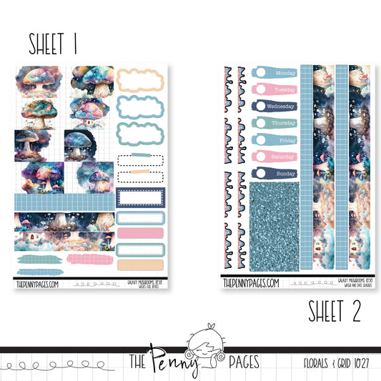 #1030 Galaxy Mushrooms - Weeks vertical weekly kit