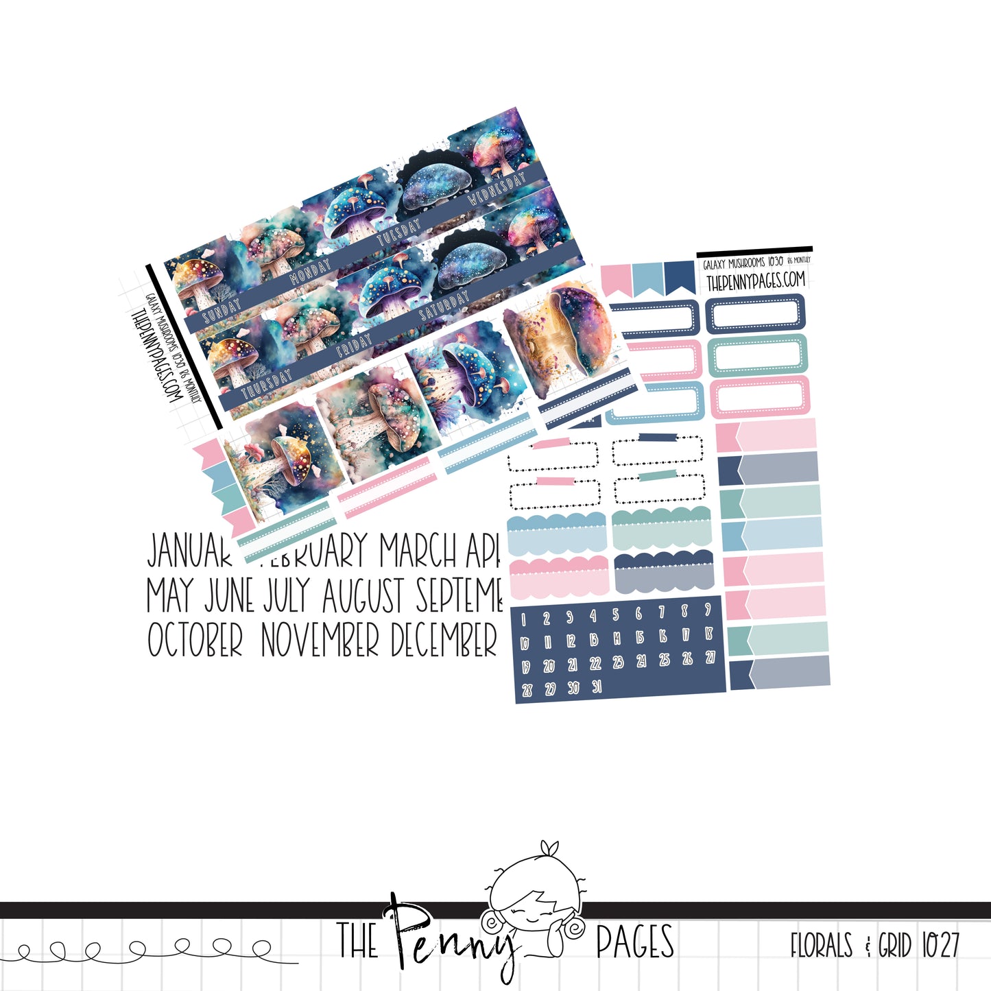 #1030 Galaxy Mushrooms - Various Size Monthly kit