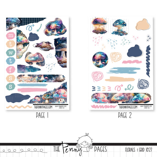 #1030 Galaxy Mushrooms - Journaling Kit