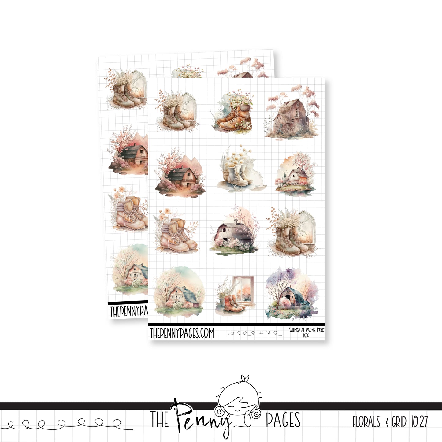 Whimsical Barns - Deco sheet