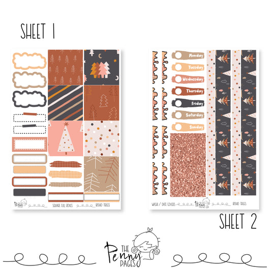 Boho trees - B6 vertical weekly kit