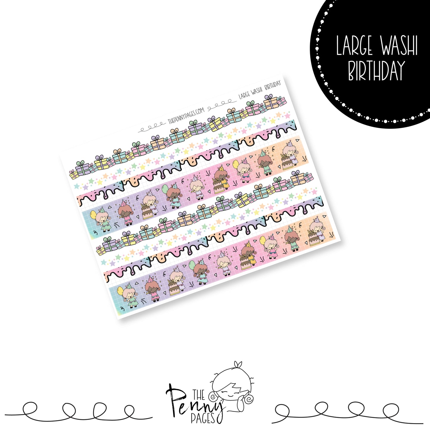 Birthday Large Washi