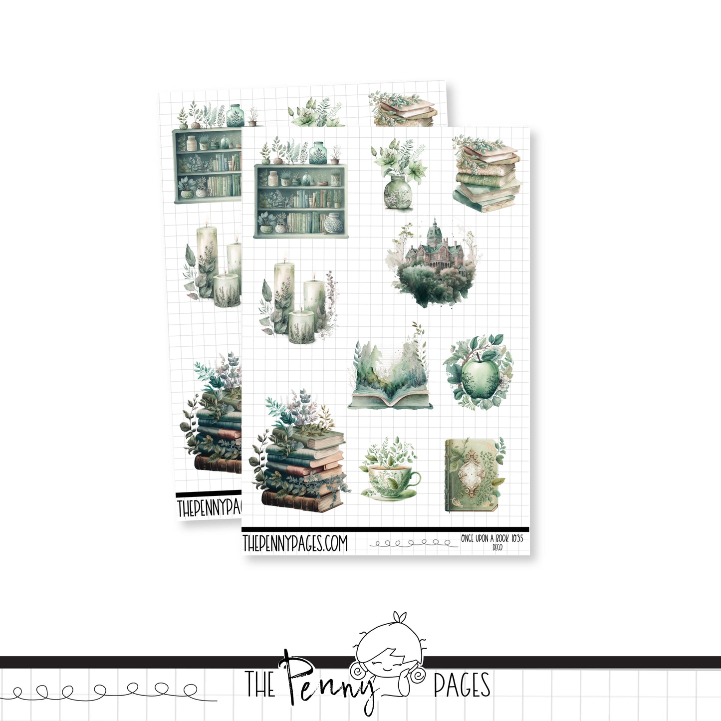 #1035 Once upon a book - Deco sheet