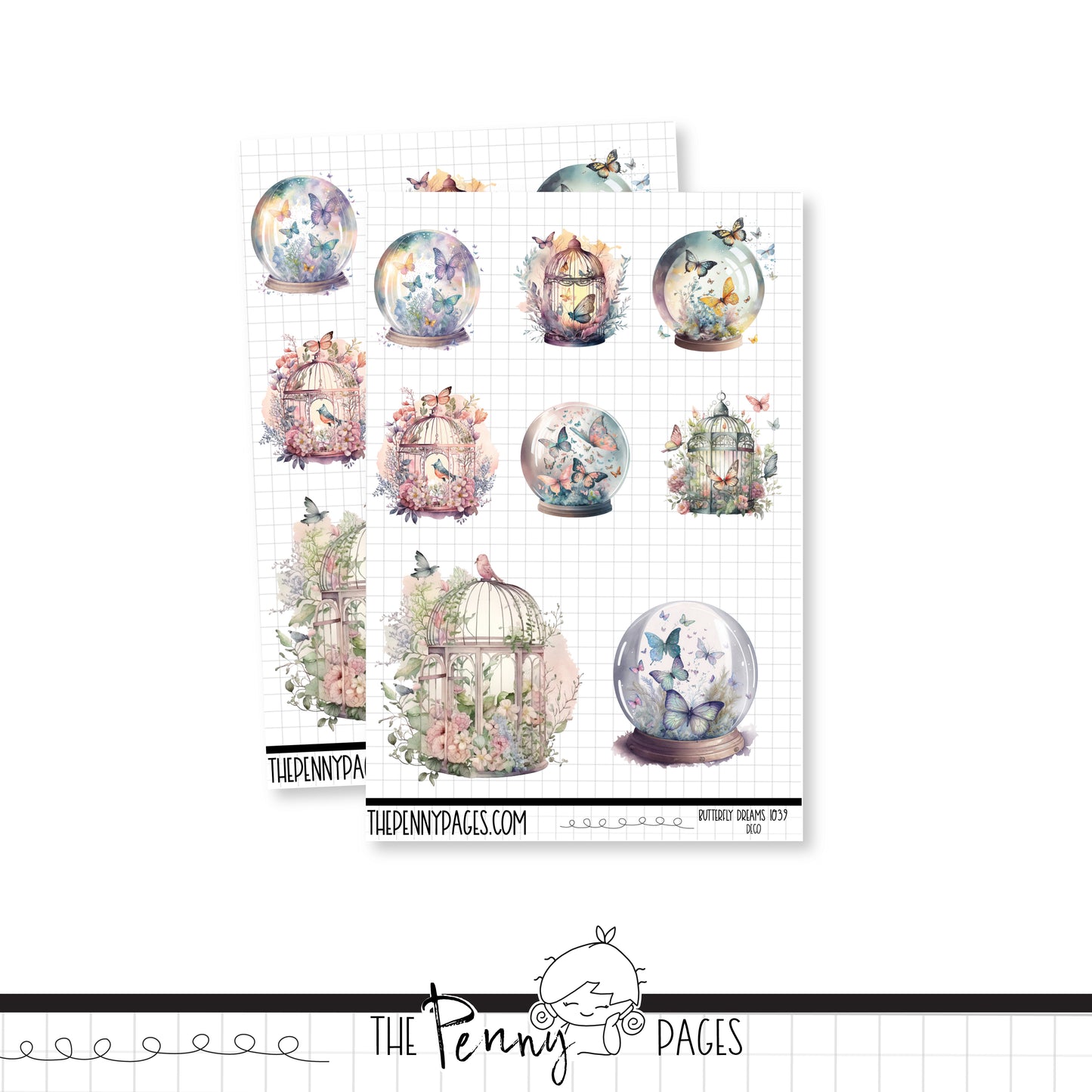 #1039 Butterfly Dreams - Deco sheet