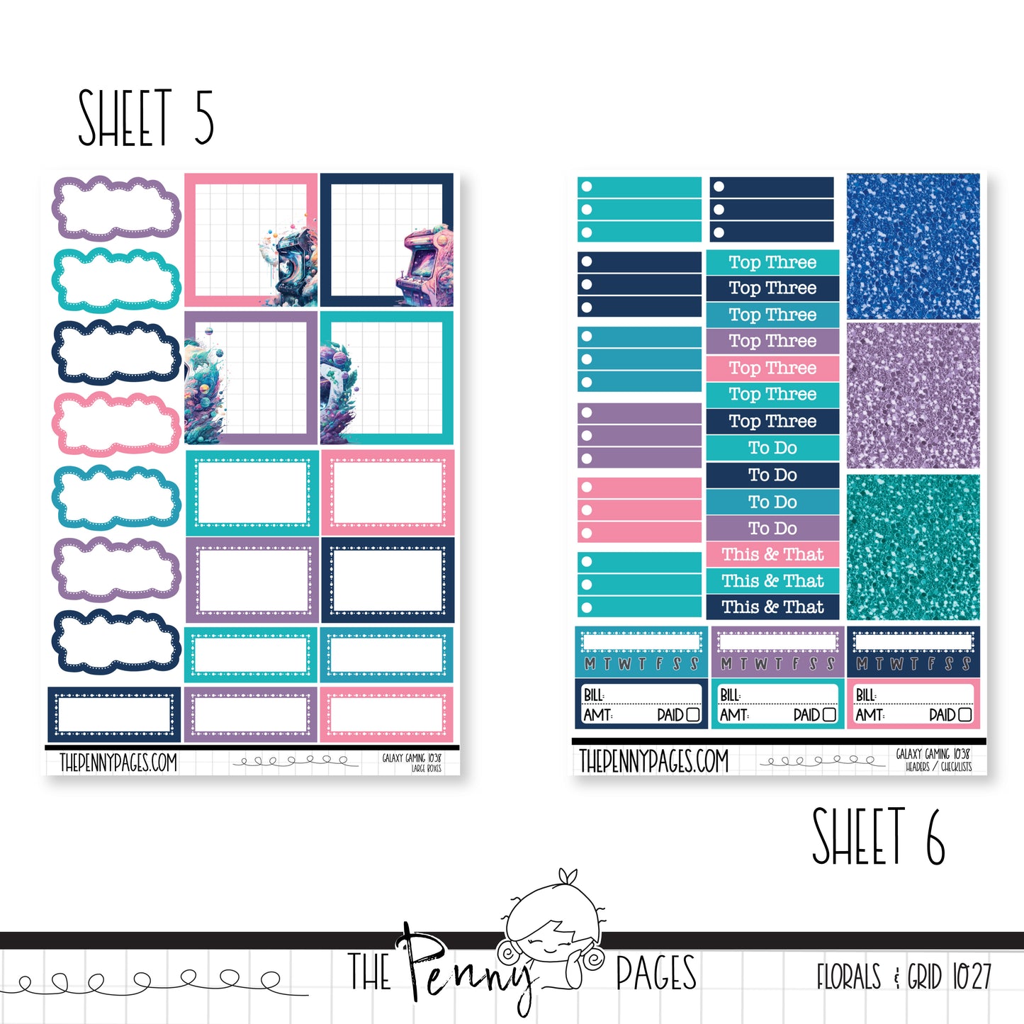 #1038 Galaxy Gaming - B6 vertical weekly kit