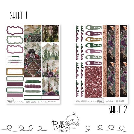 Into the Wild - B6 vertical weekly kit