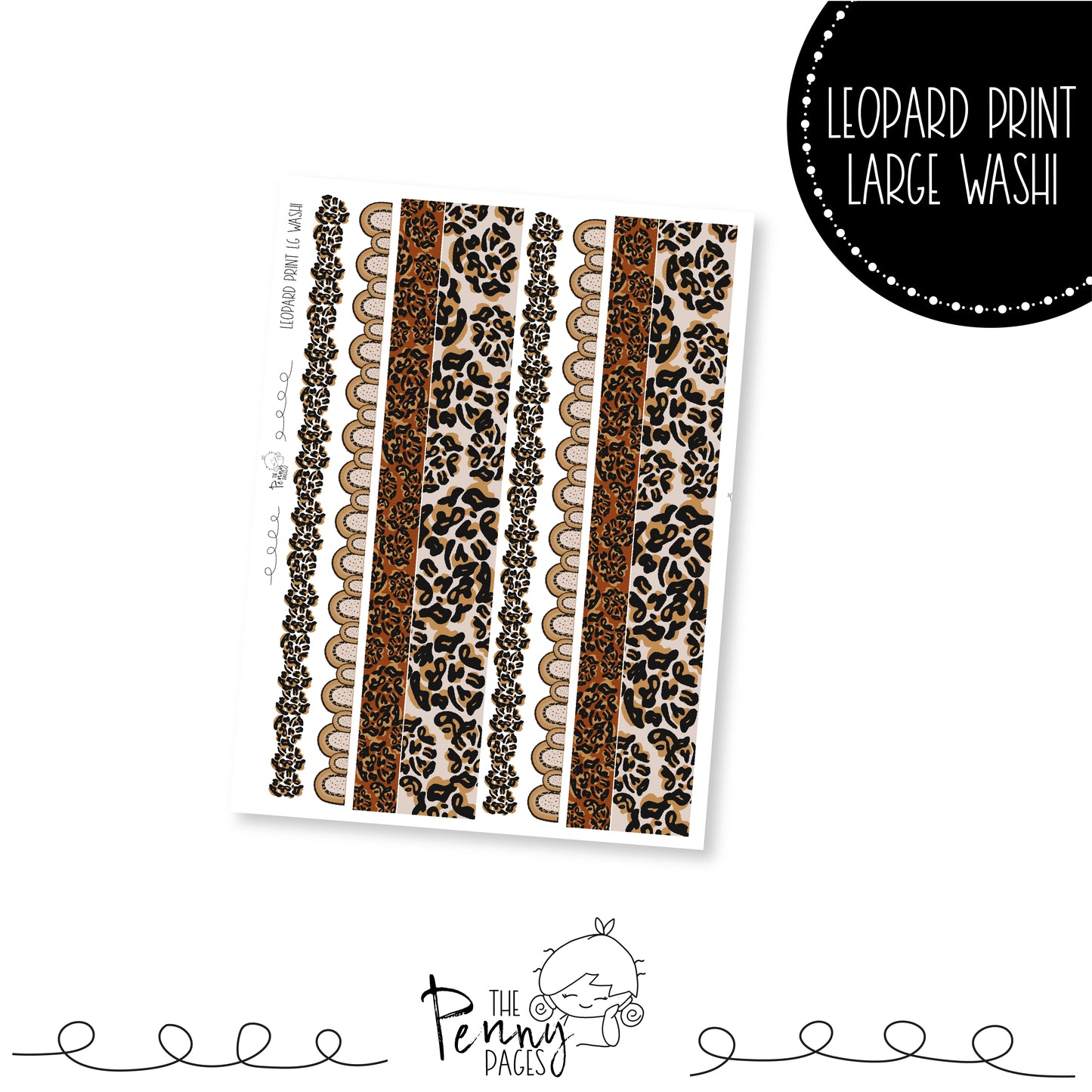 Leopard Print Large Washi