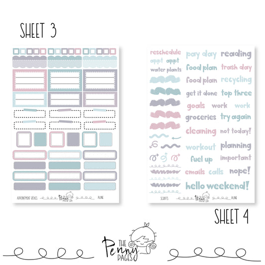 Aline - B6 vertical weekly kit