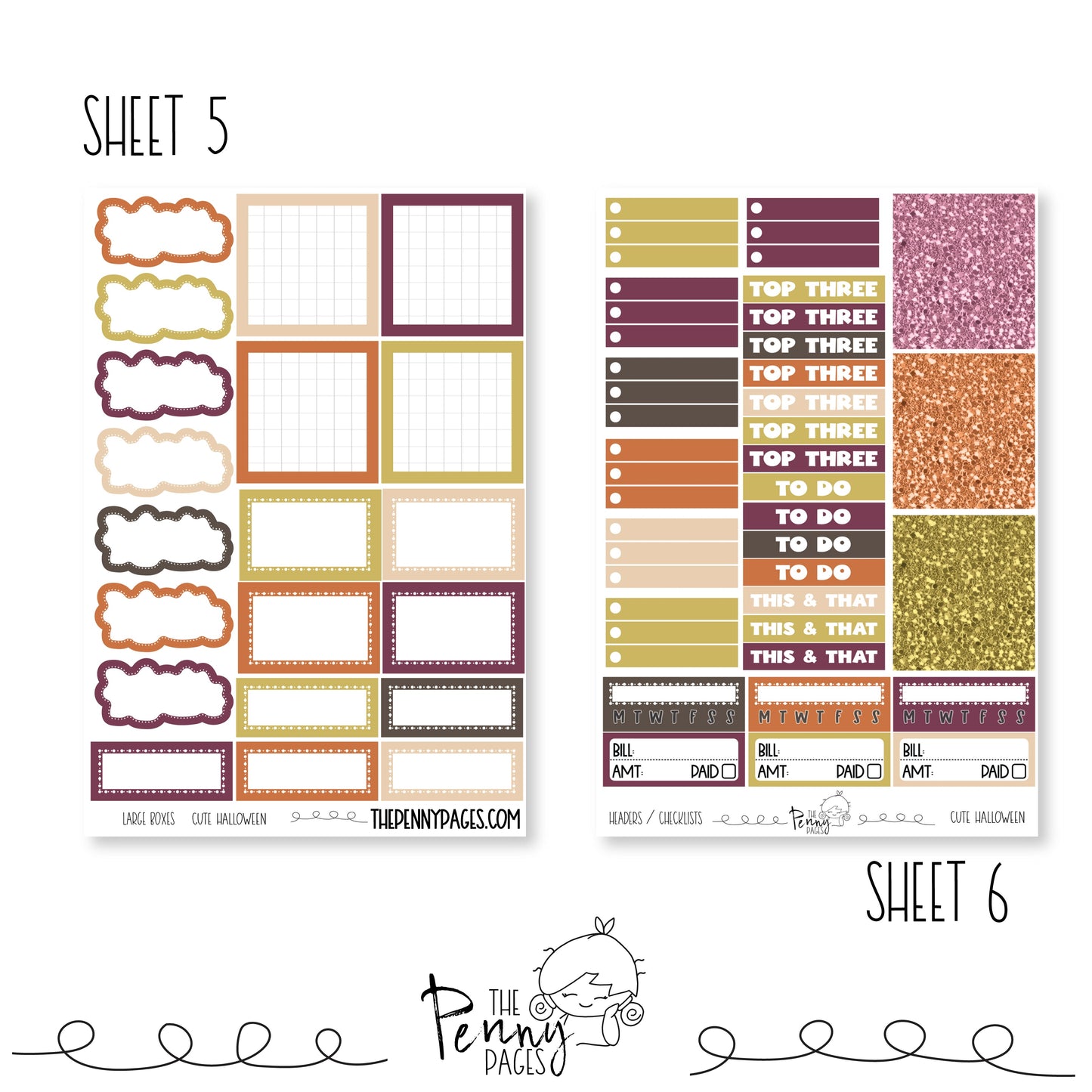 Cute Halloween - B6 Vertical weekly kit