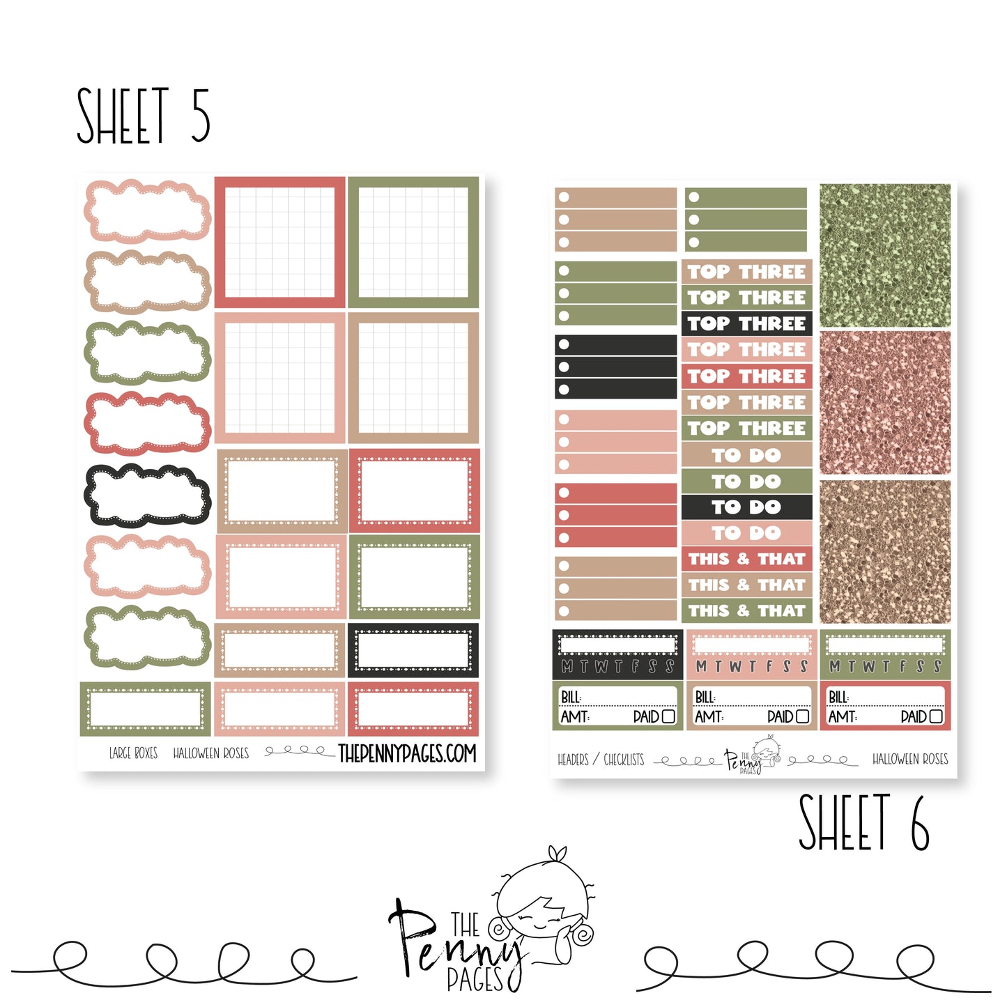 Halloween Roses - Pentrix Planner