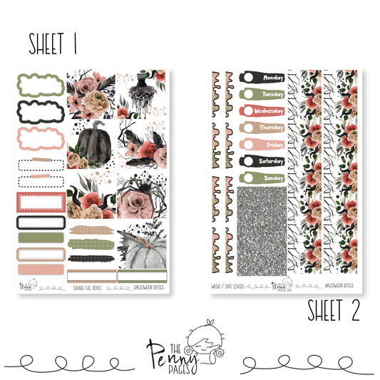 Halloween Roses - B6 vertical weekly kit