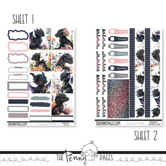 #1041 Dragons - B6 vertical weekly kit