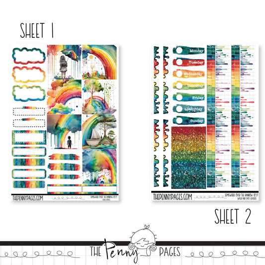 #1040 Somewhere over the rainbow - B6 vertical weekly kit