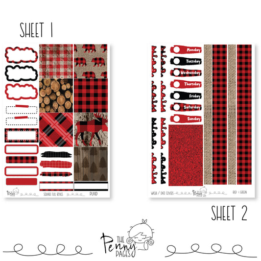 Plaid - B6 vertical weekly kit