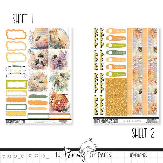 #1033 Honeycombs - B6 vertical weekly kit