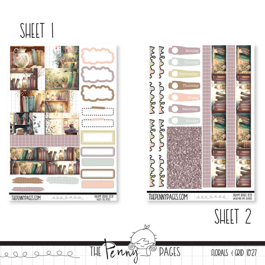 #1028 Dreamy Books - Weeks vertical weekly kit