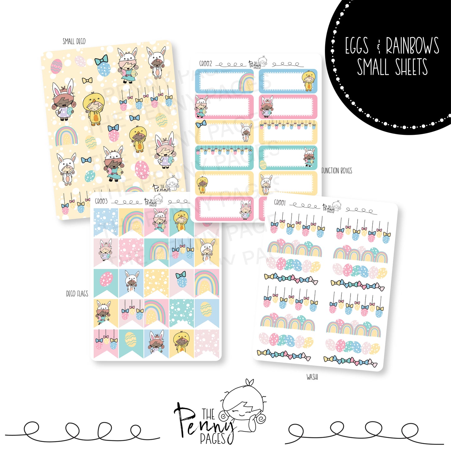 Eggs & Rainbows Decorative Sheets