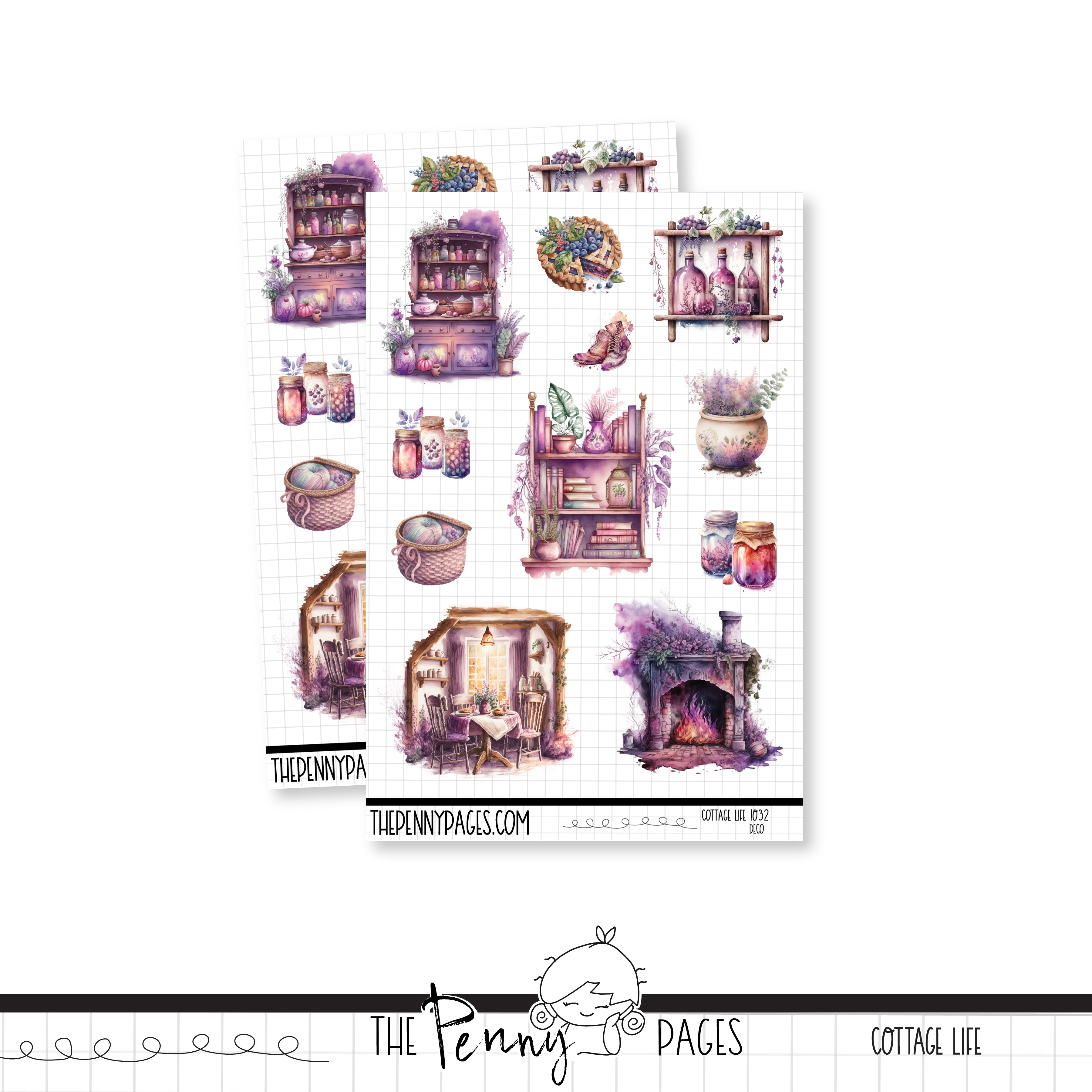 #1032 Cottage Life - Deco sheet – The Penny Pages