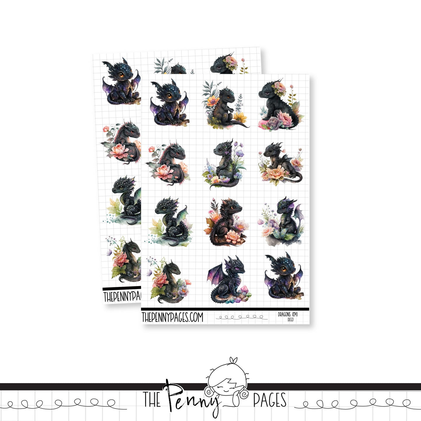 #1041 Dragons - Deco sheet