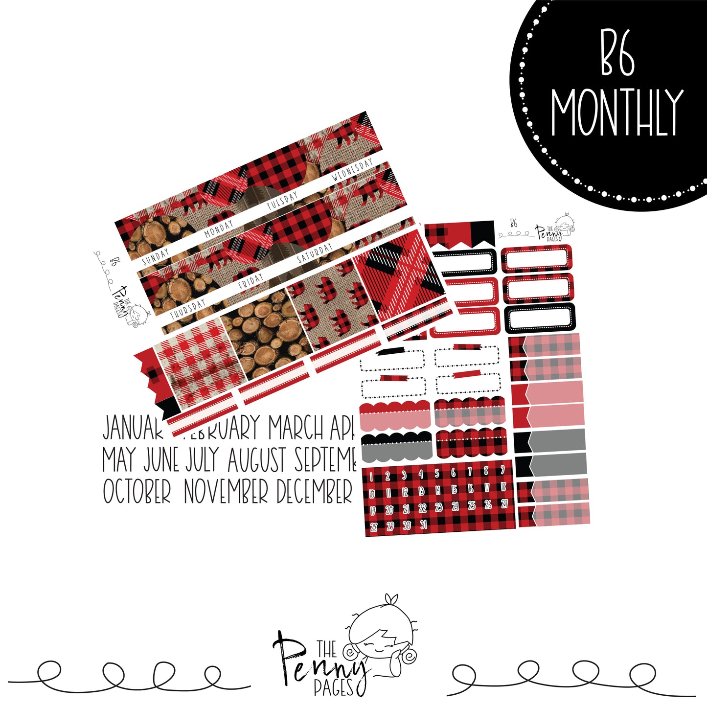 Various Size Monthly kit - PLaid