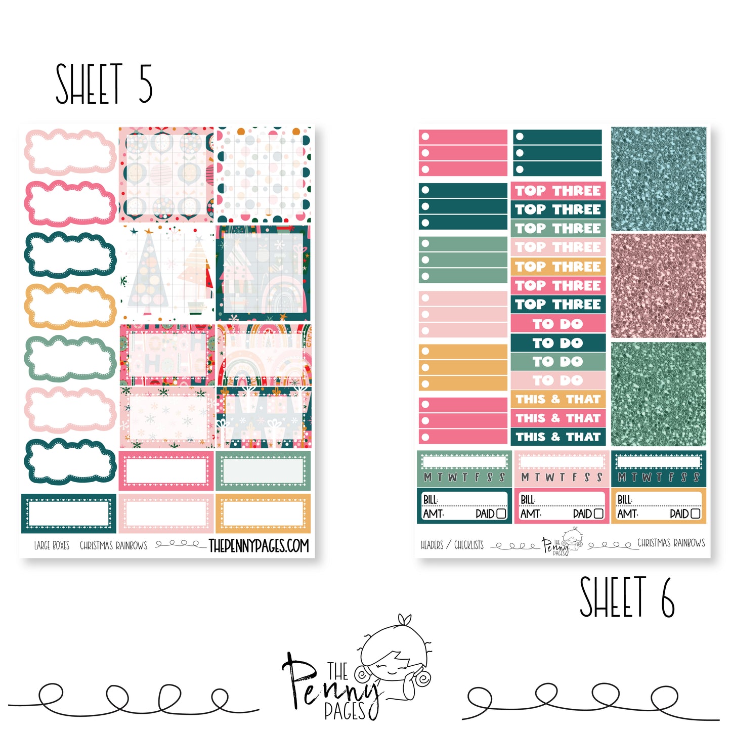 Christmas Rainbows - Pentrix Planner