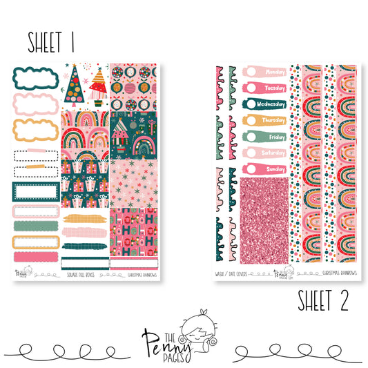 Christmas Rainbows - B6 vertical weekly kit