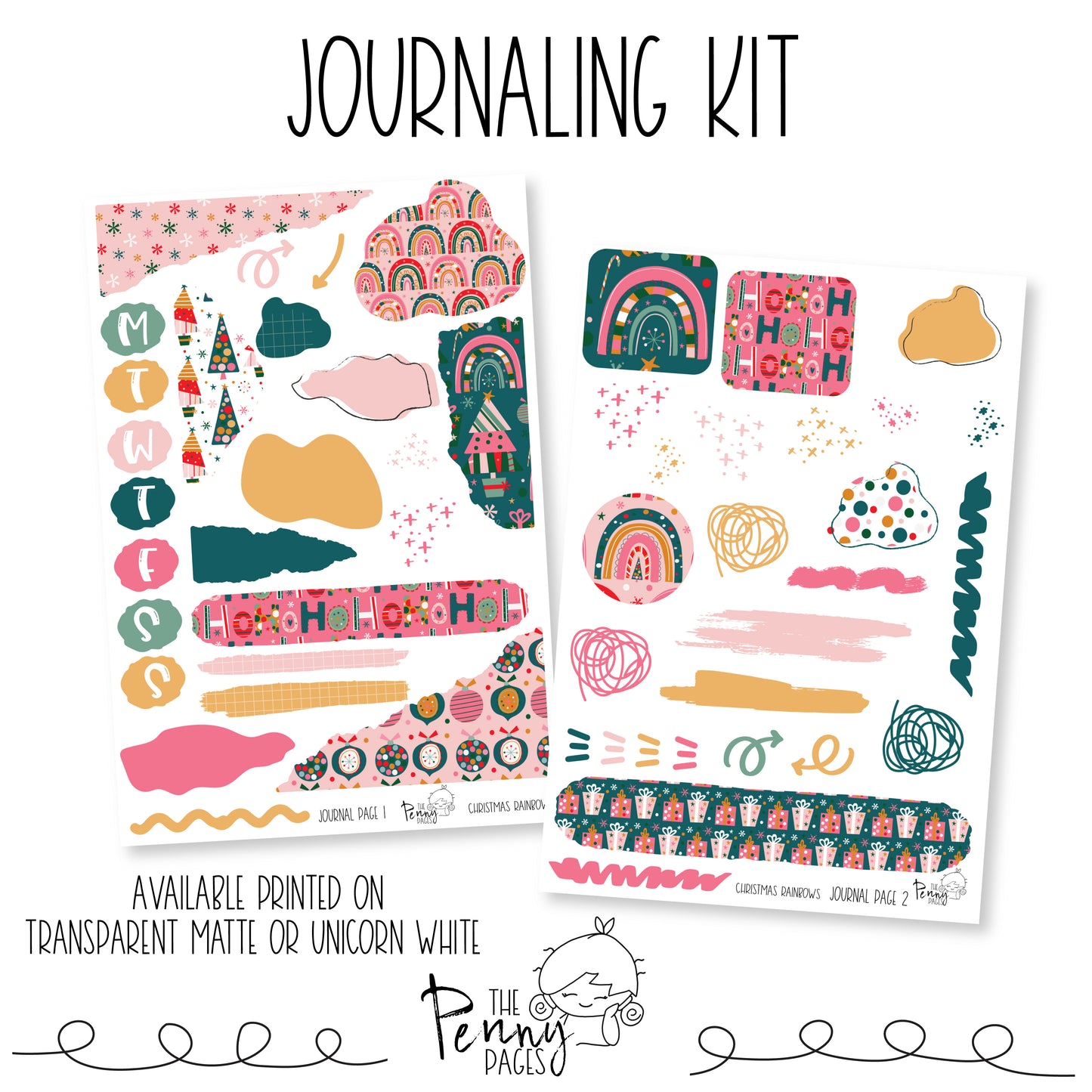 Christmas Rainbows - Journaling Kit