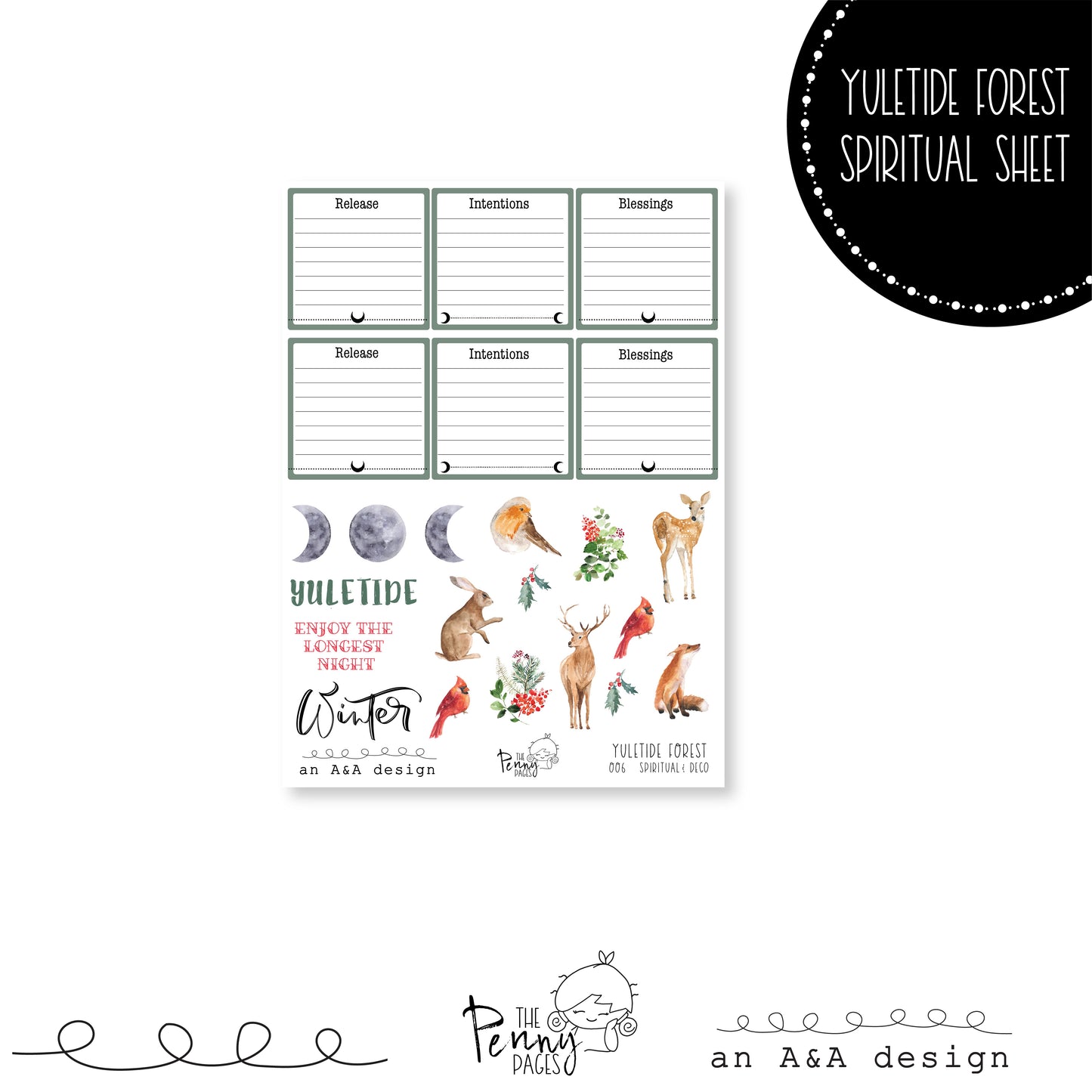 Spiritual Sheet - Yuletide Blessings