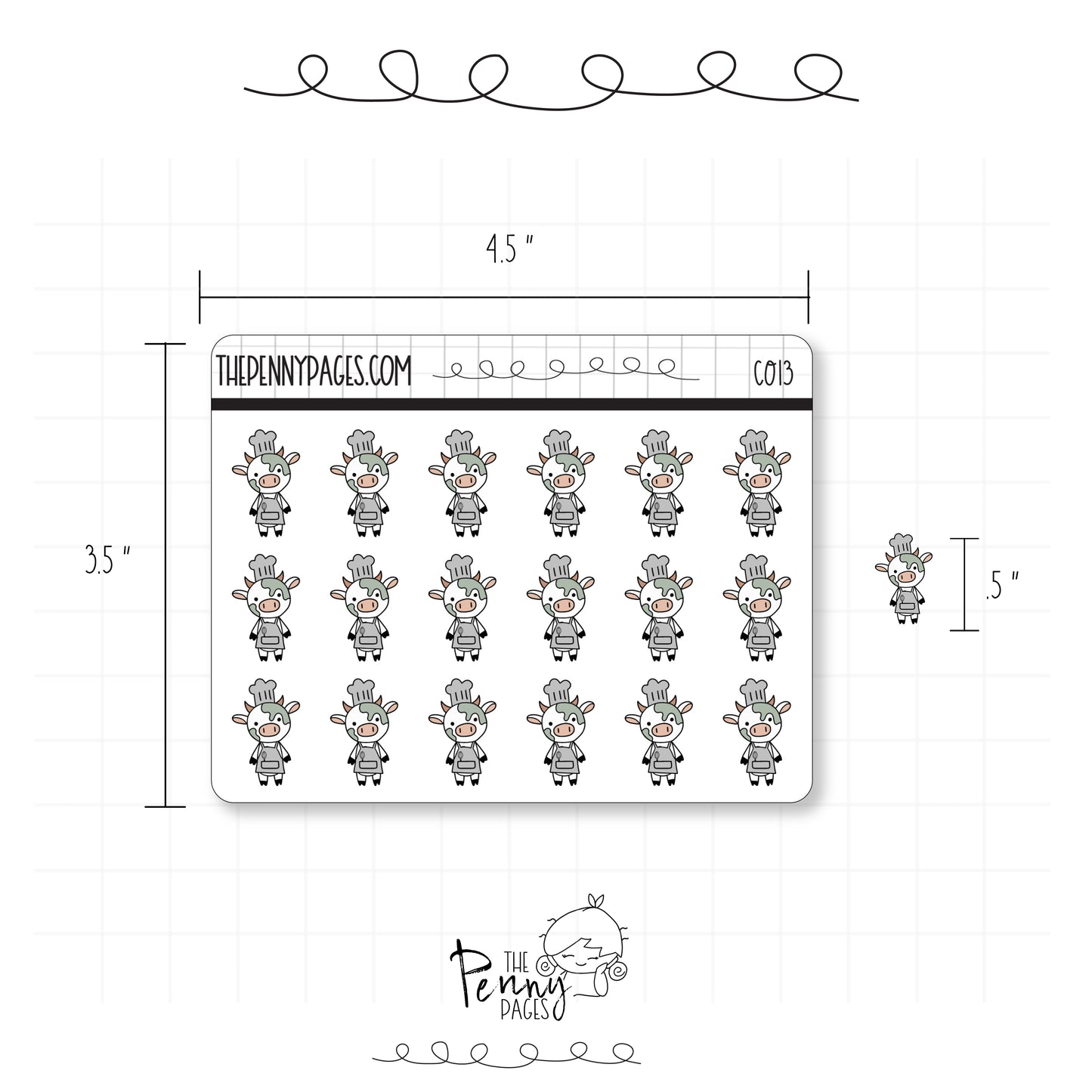 Millie the Cow - Chef - C013