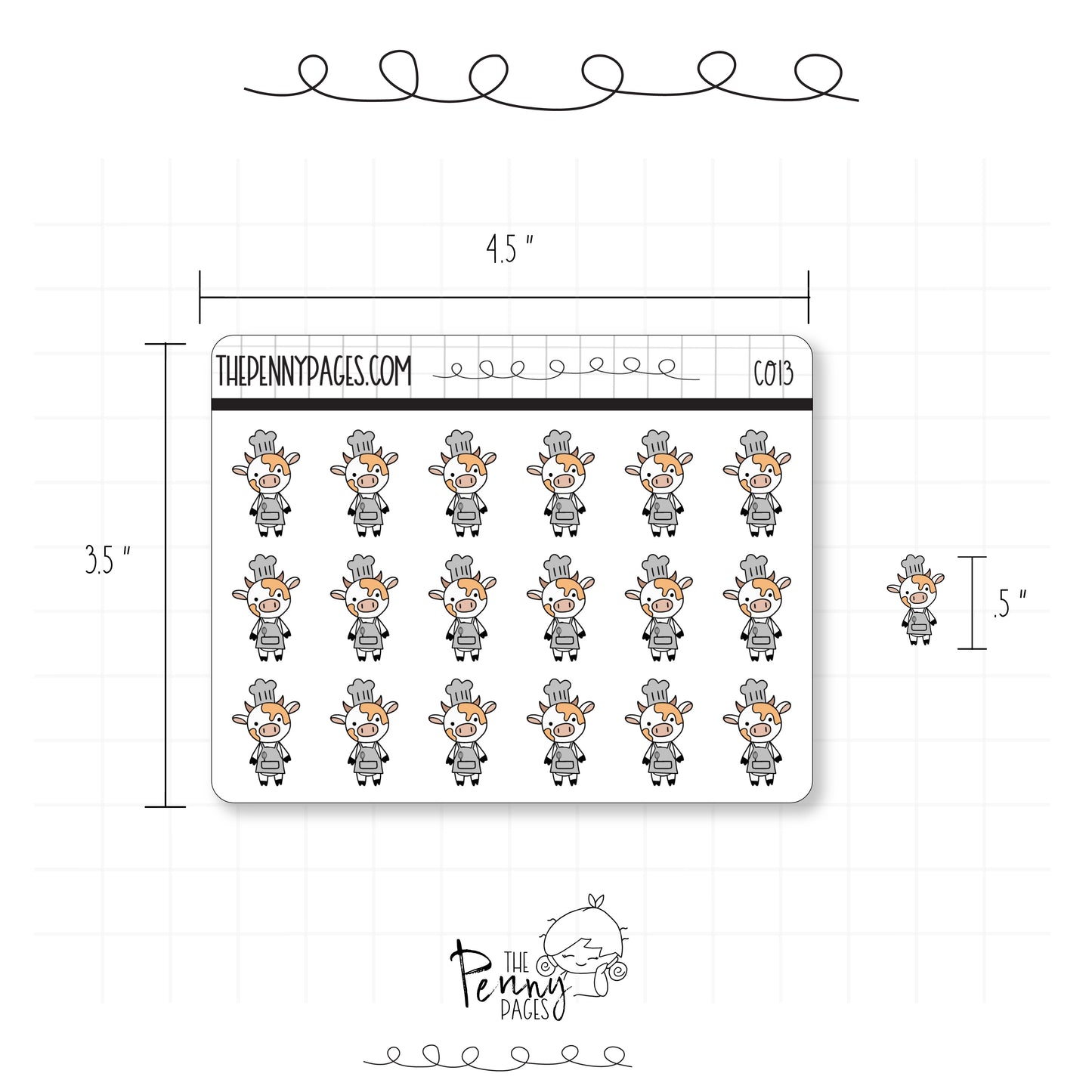 Millie the Cow - Chef - C013