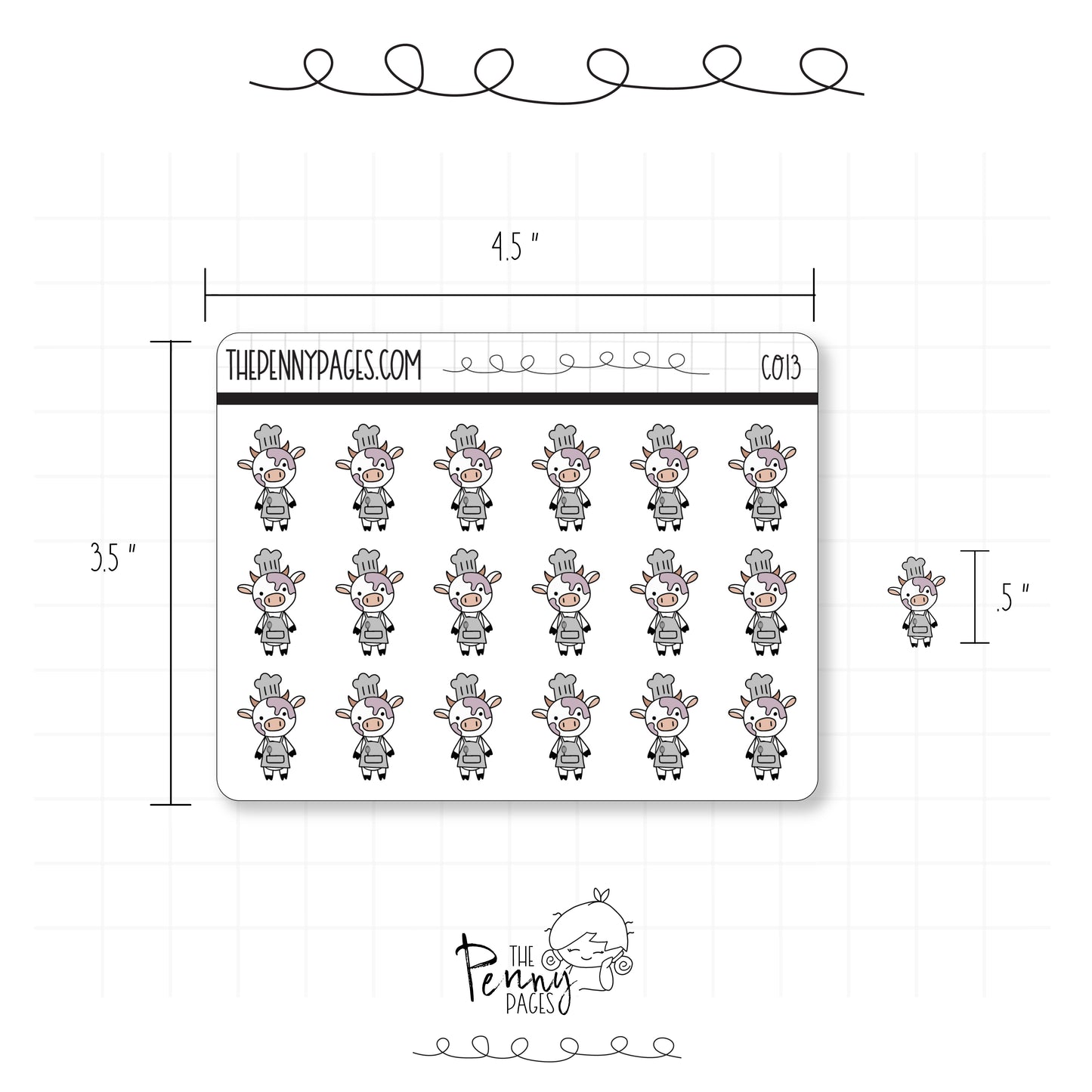 Millie the Cow - Chef - C013