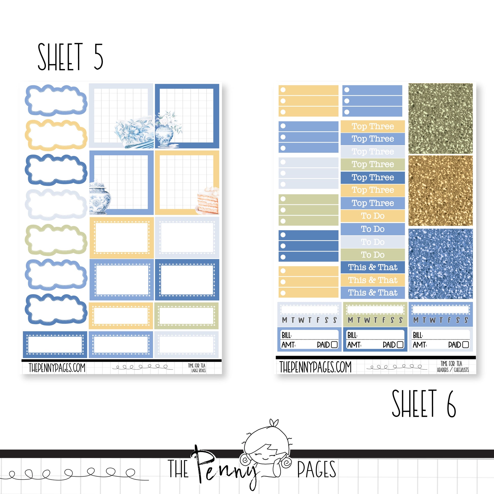 the printable planner stickers for the happy planner