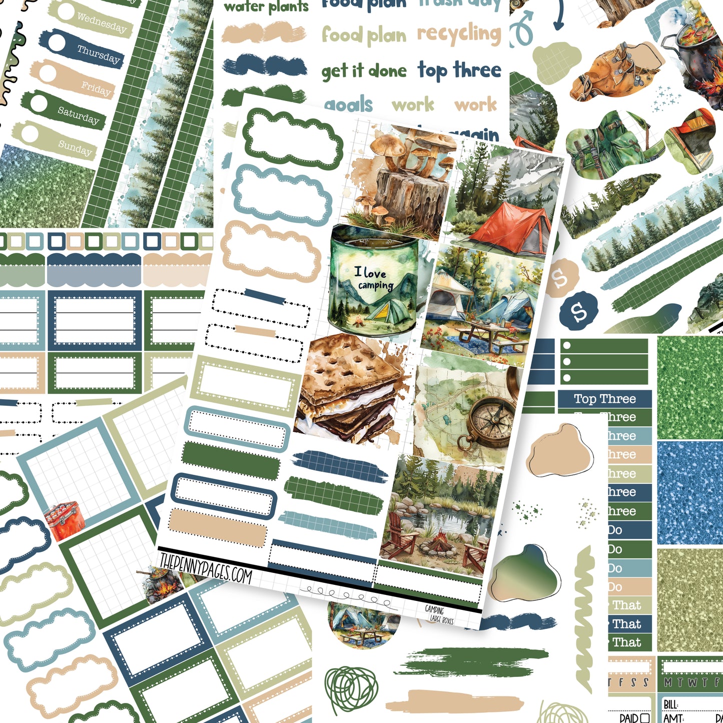 Camping  - B6 vertical weekly kit