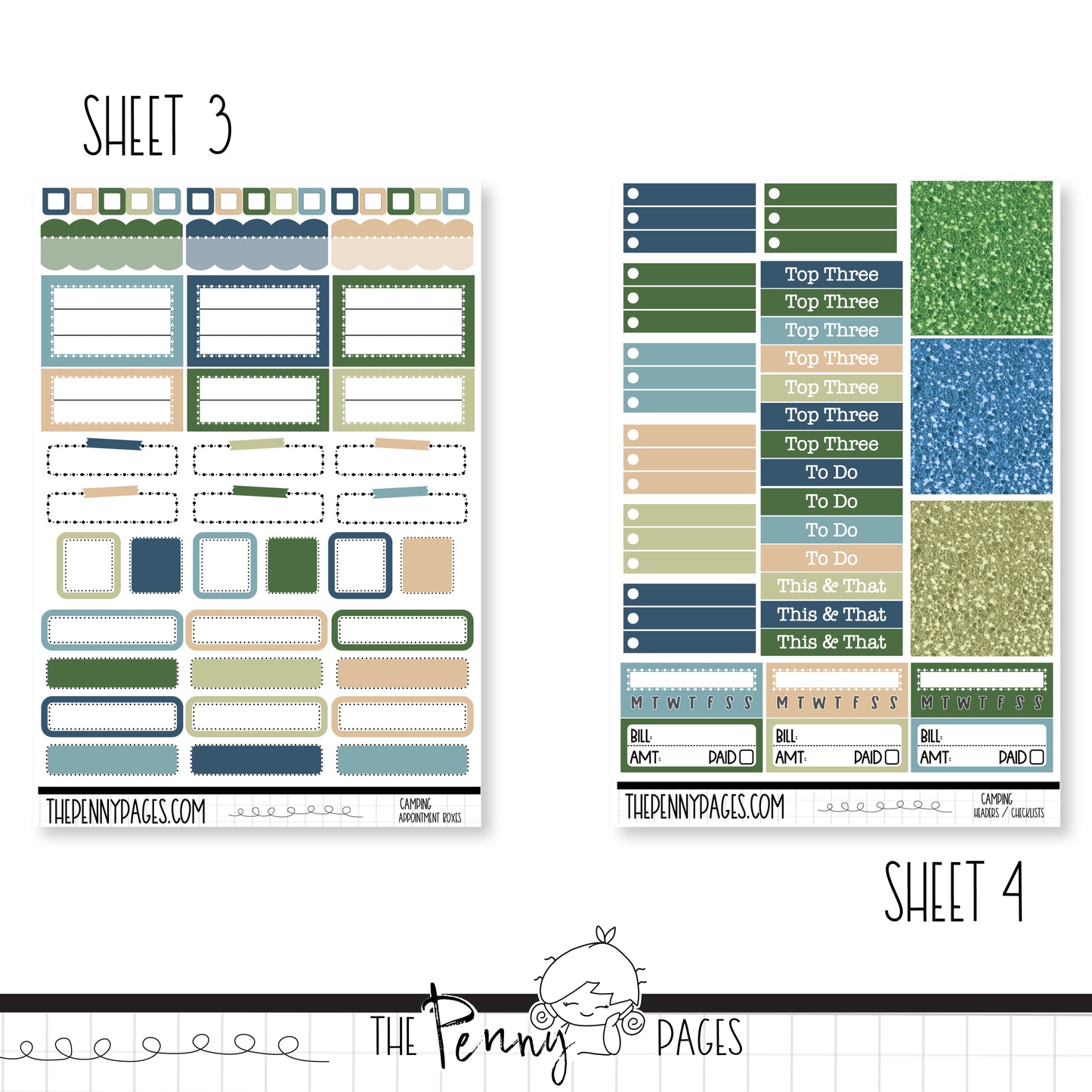 Camping - Weeks vertical weekly kit