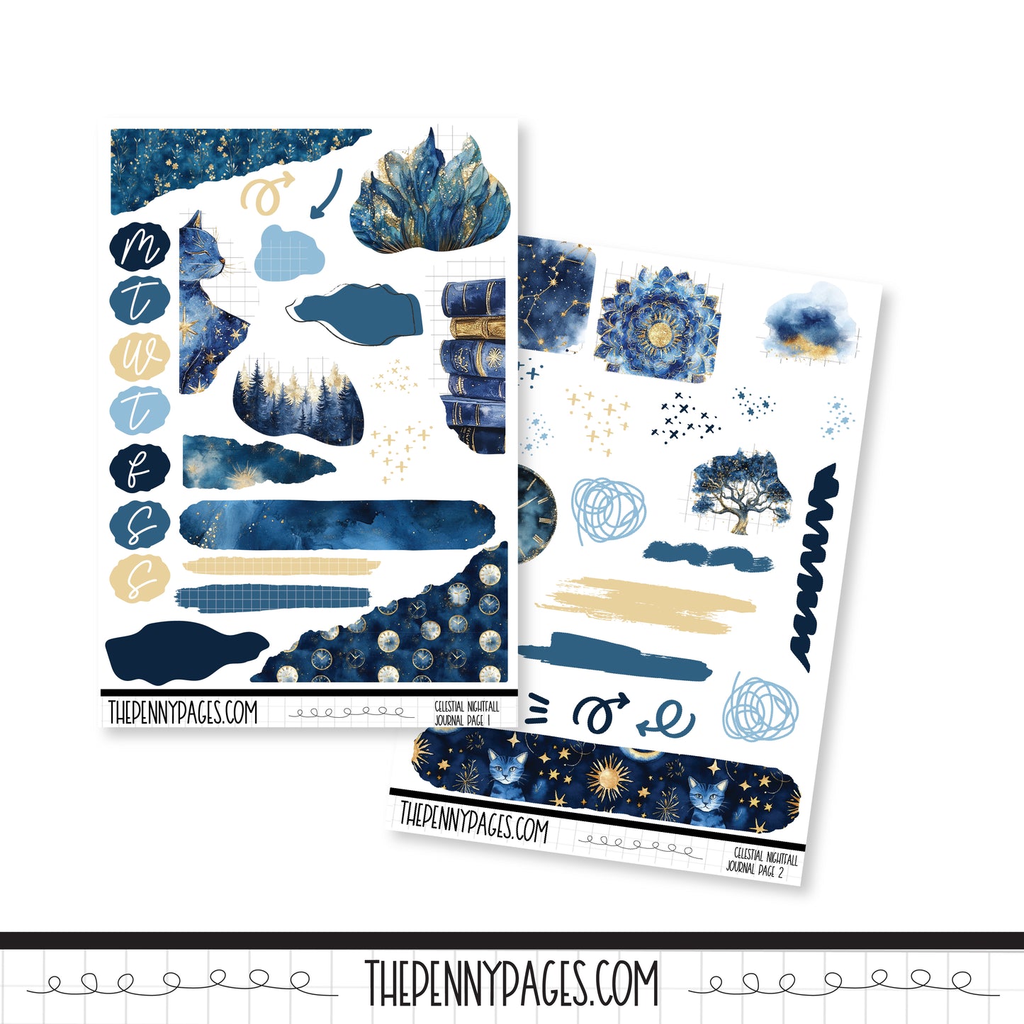 Celestial Nightfall - Journaling pages