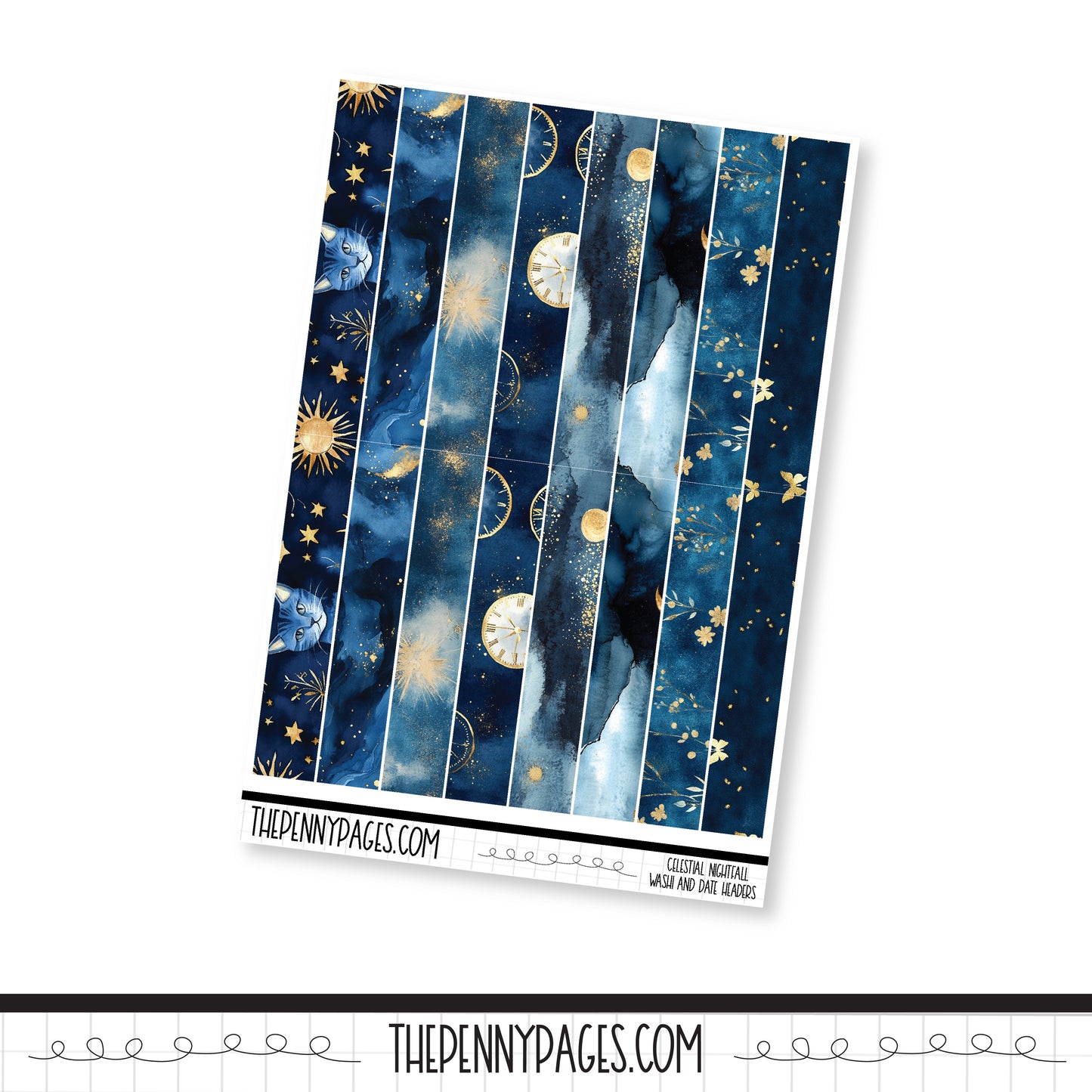 Celestial Nightfall - Washi Page