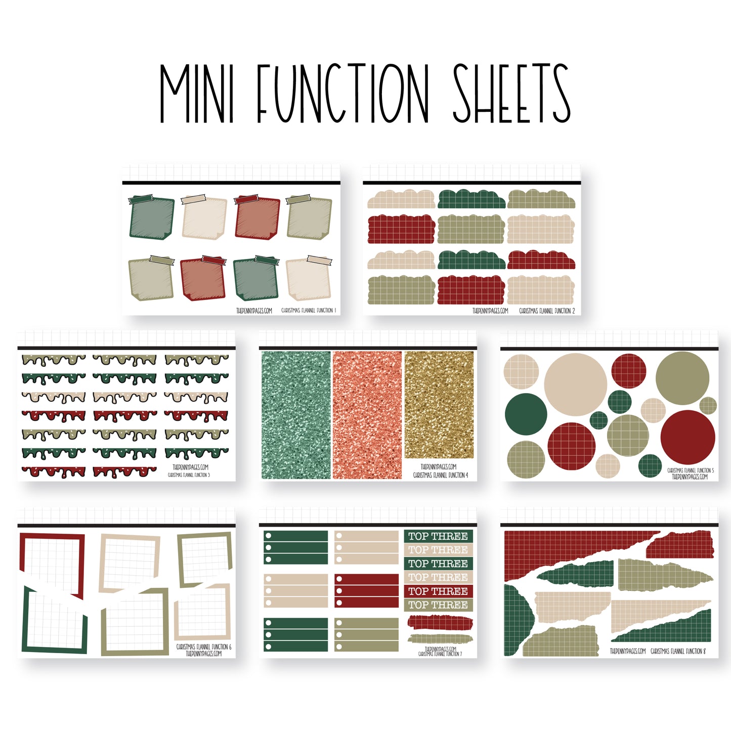 Christmas Flannel - Mini Sheets