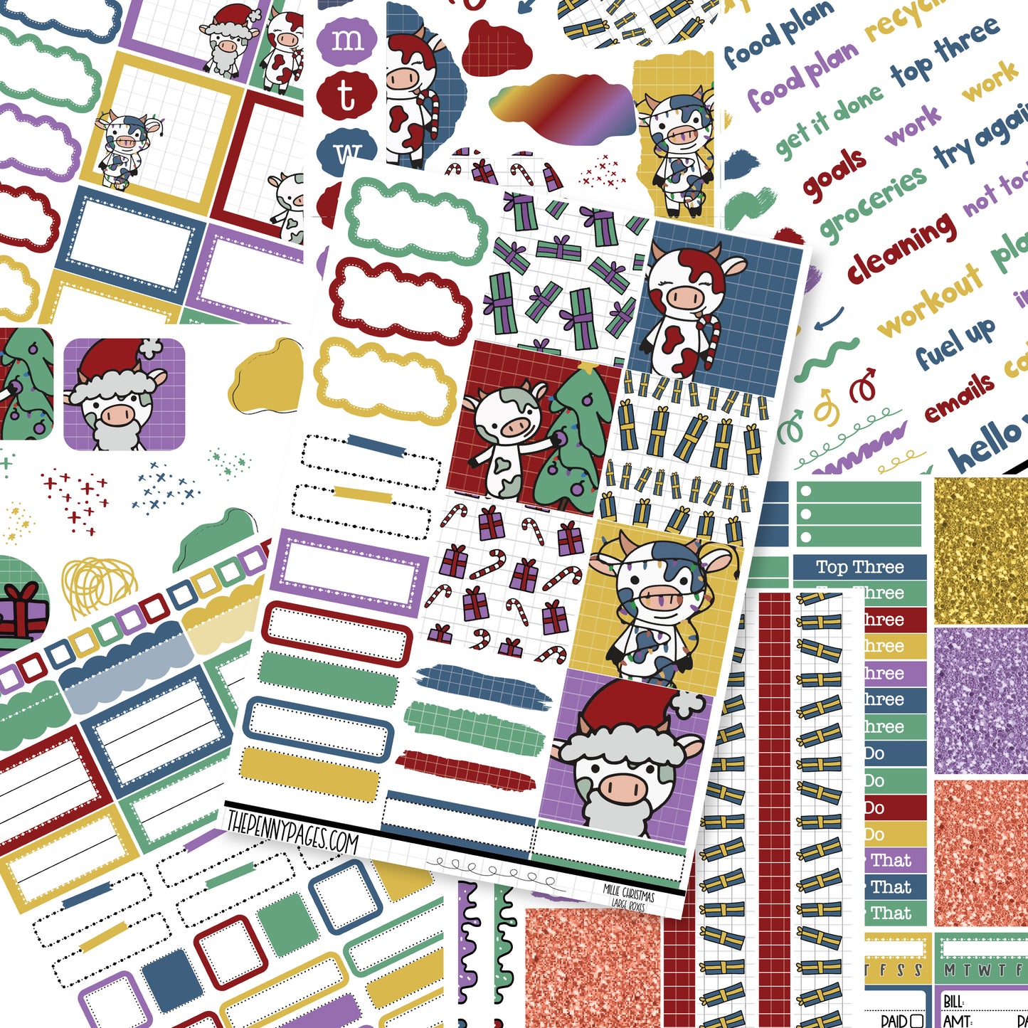 Millie Christmas  - B6 vertical weekly kit