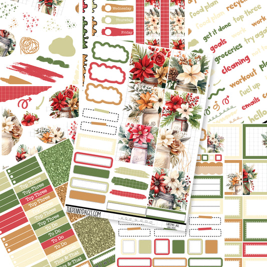 Christmas Jars  - B6 vertical weekly kit