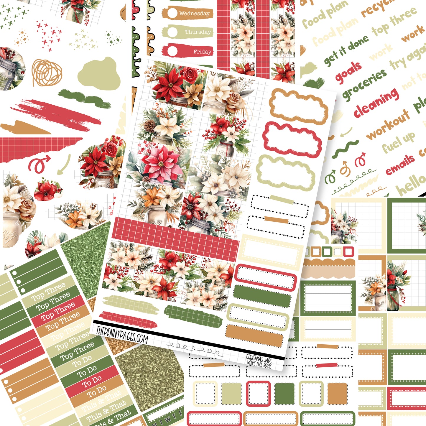 Christmas Jars - Weeks vertical weekly kit