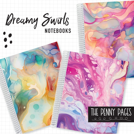 Dreamy Swirls- Notebooks