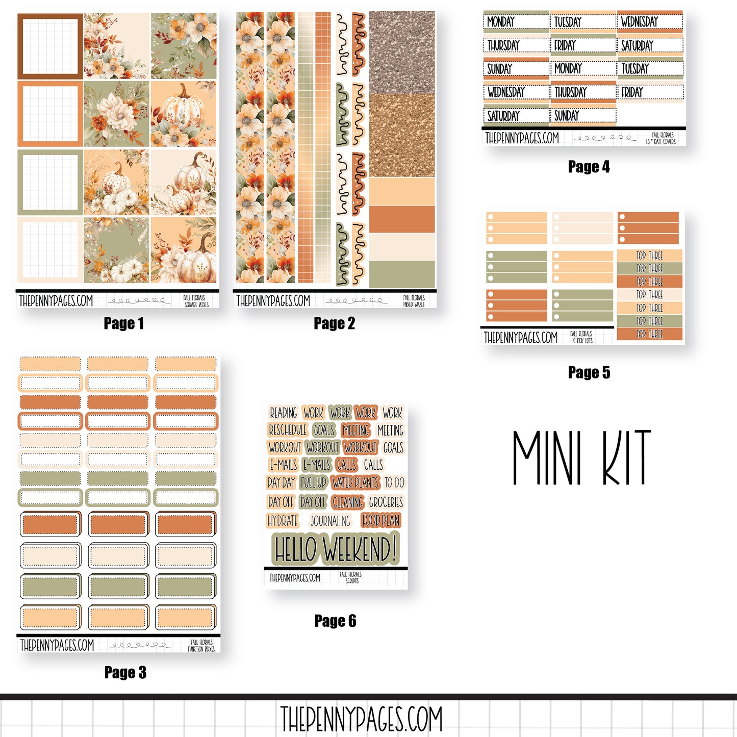 Fall Floral - Mini Kit & Add ons