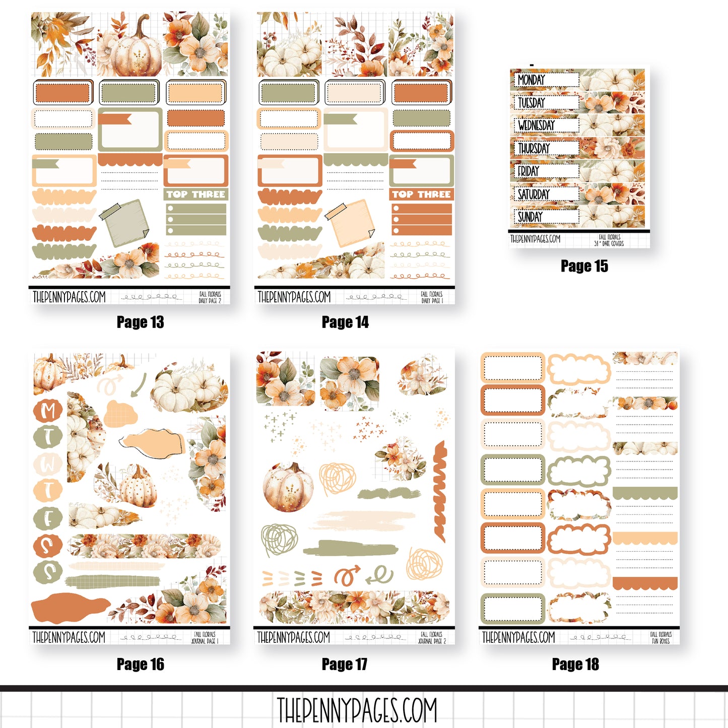 Fall Floral - Mini Kit & Add ons