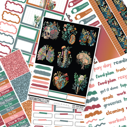 Floral Human Anatomy - Standard Vertical / A5W or A5