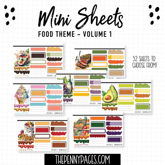 Mini Sheets - Volume 1 - Food Theme